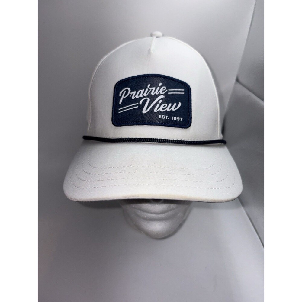 Prairie View Golf Club White Golf Hat Indiana Adjustable Pukka